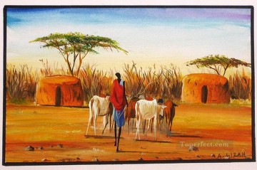 accueil chaleureux Tableau Peinture - Long Walk Accueil de l’Afrique